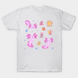 Axolotl Sticker Pack T-Shirt